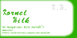 kornel wilk business card